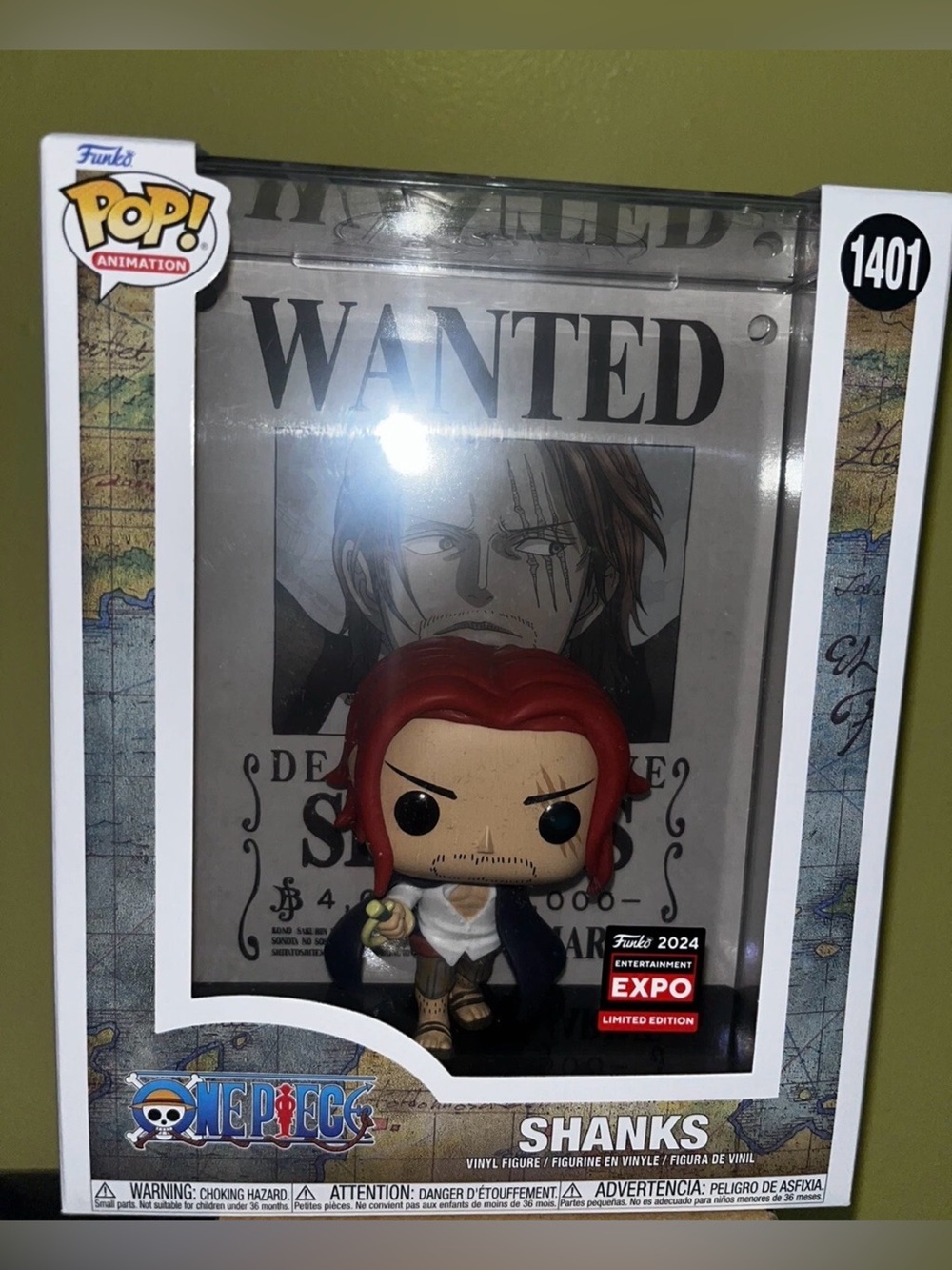 Funko Pop One Piece Shanks Wanted Poster C2E2 Shared Exclusive IN HAND SHIP NOW